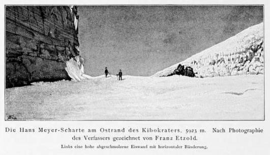 1898 - Gletscher an der Meyer-Scharte