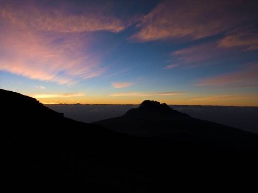Sonnenaufgang am Gipfeltag