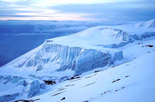 Gletscherwelt am Gipfel