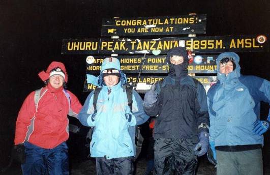 Michael Bucht am 11.09.2004 am Uhuru Peak