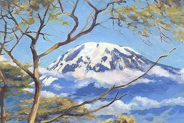 1953 - Die Gletscher am Mount KilimanjaroGemälde von Michael M. Kiefer (Bildausschnitt)