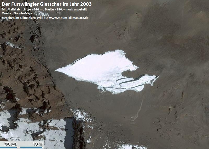 2003 - Furtwängler Gletscher mit Maßstab aus Google-Maps
