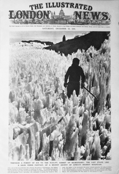 1945 - Victor Ostrowski : Büsserschnee am Kilimanjaro-Gipfel