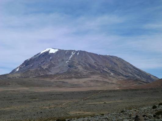 Der Kili von den Zebra Rocks aus gesehen