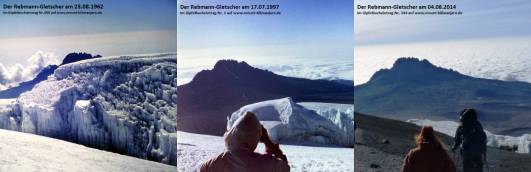Rebmann Gletscher 1962-1997-2014