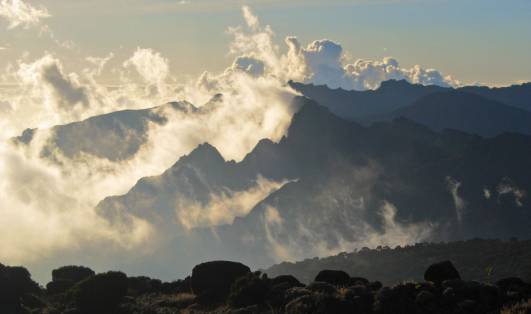 Shira in den Wolken