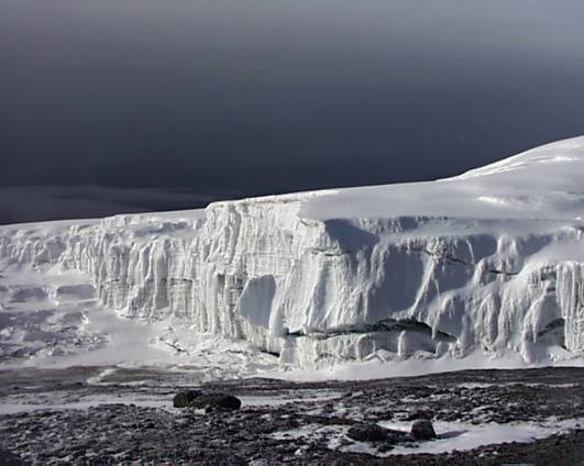 Gletscher am Gipfel