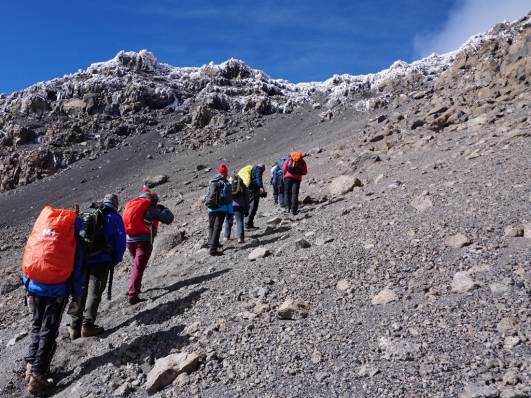 letzter Anstieg Uhuru Peak
