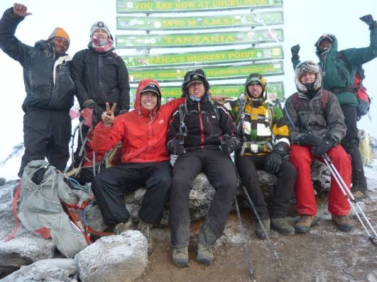 Gruppenfoto vom Gipfel.