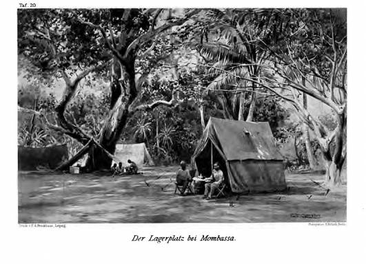 1889 - Expeditions-Lagerplatz bei Mombasa
