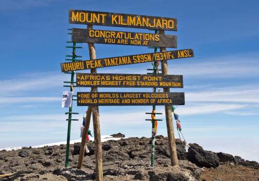 neues Uhuru Peak Gipfelschild 2014