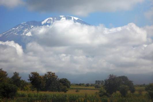 Der Kilimanjaro bei unserer Ankunft