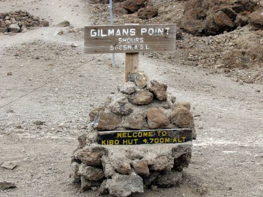 Gillmans Point - Aufstiegszeit