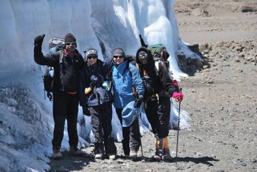 Mit Guides am Gletscher