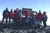 <small><b>Bilder von der Kikeleva Route aus dem Kilimanjaro-Gipfelbuch-Eintrag-Nr.: 44</b><br>Eintrag-Titel : Wolkenloser Aufstieg von Angela u. Günter Schabus vom 2003-03-02 10:19:00<br><b>Bild-Beschreibung : Gruppe am Uhuru Peak</b></small>