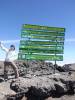 <small><b>Bilder von der Lemosho Route aus dem Kilimanjaro-Gipfelbuch-Eintrag-Nr.: 300</b><br>Eintrag-Titel : Unvergesslich : Auf dem Dach Afrikas von Carola vom 2013-09-13 01:19:16<br><b>Bild-Beschreibung : Gipfelfoto</b></small>