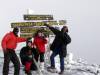 <small><b>Bilder von der Marangu Route aus dem Kilimanjaro-Gipfelbuch-Eintrag-Nr.: 309</b><br>Eintrag-Titel : Uhuru-Peak: gewagt-geschafft-wiederholt! von Rüdiger Achtenberg vom 2013-10-07 20:27:58<br><b>Bild-Beschreibung : Uhuru-Peak ist erreicht</b></small>