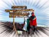 <small><b>Bilder von der Machame Route aus dem Kilimanjaro-Gipfelbuch-Eintrag-Nr.: 163</b><br>Eintrag-Titel : Erfolg trotz Strapazen von Wolfgang Faulent vom 2006-04-12 17:33:00<br><b>Bild-Beschreibung : Uhuru Peak am 16.02.2006</b></small>