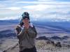 <small><b>Bilder von der Lemosho Route aus dem Kilimanjaro-Gipfelbuch-Eintrag-Nr.: 266</b><br>Eintrag-Titel : 2 Nordlichter auf dem Dach Afrikas von Thiemann vom 2013-02-09 16:28:53<br><b>Bild-Beschreibung : Ein Borusse in Afrika (zitterte vor Kälte ...)</b></small>