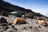 <small><b>Bilder von der Kikeleva Route aus dem Kilimanjaro-Gipfelbuch-Eintrag-Nr.: 315</b><br>Eintrag-Titel : Kikeleva Route 2012 - Elefant im Camp! von Rüdiger Achtenberg vom 2013-10-26 12:36:47<br><b>Bild-Beschreibung : School Hut, sehr kleines Camp</b></small>