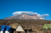 <small><b>Bilder von der Lemosho Route aus dem Kilimanjaro-Gipfelbuch-Eintrag-Nr.: 318</b><br>Eintrag-Titel : Lemosho Route mit Crater Camp von Rüdiger Achtenberg vom 2013-11-20 12:41:37<br><b>Bild-Beschreibung : Kibo, gesehen vom Shira Camp 2</b></small>