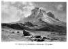 <small><b>Bilder von der Historische Aufstiege aus dem Kilimanjaro-Gipfelbuch-Eintrag-Nr.: 403</b><br>Eintrag-Titel : Kilimandscharo Erstbesteigung 1889 von Dr. Hans Meyer vom 2020-05-02 14:54:04<br><b>Bild-Beschreibung : 1889 - Der Mawenz vom Sattel 4.440m aus</b></small>