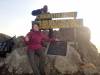 <small><b>Bilder von der Machame Route aus dem Kilimanjaro-Gipfelbuch-Eintrag-Nr.: 268</b><br>Eintrag-Titel : Kilimanjaro - einen Lebenstraum geschafft von Ines Voigtle vom 2013-02-16 19:36:22<br><b>Bild-Beschreibung : Mt. Meru - Gipfelfoto</b></small>