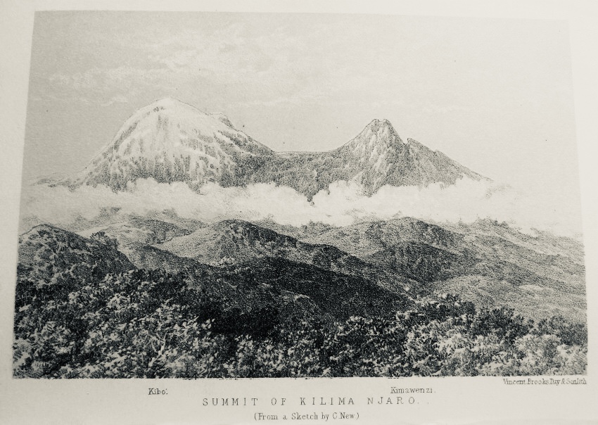 1872 - Charles New - Life, Wanderings and Labours in Eastern Africa - Summit of Kilima Njaro