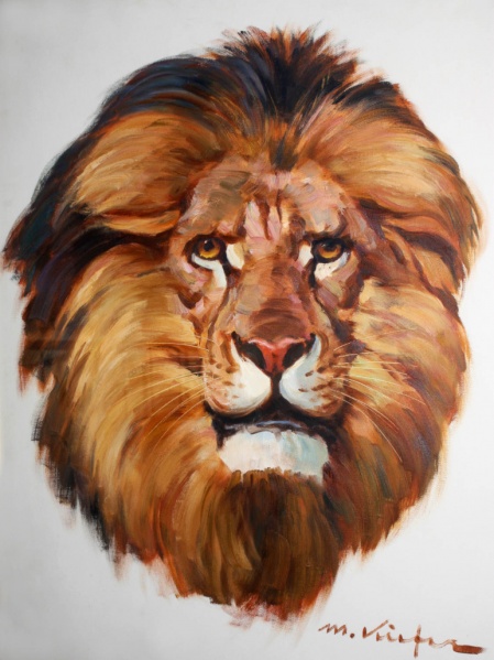 Datei:2012 Ausstellung M-M-Kiefer Loewe.jpg